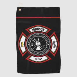 消防署ADD NAME消防士バッジレスキュー ゴルフタオル