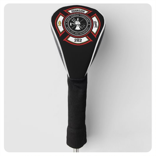 消防署ADD NAME消防士バッジレスキュー ゴルフヘッドカバー