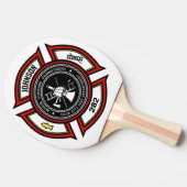 消防署ADD NAME消防士バッジレスキュー 卓球ラケット (横)