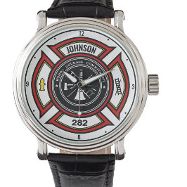 消防署ADD NAME消防士バッジレスキュー 腕時計