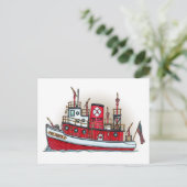 消防艇はがき ポストカード (スタンド正面)