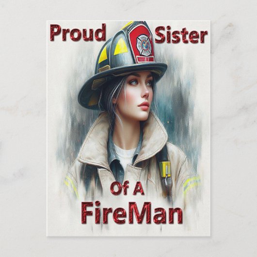 消防誇りを持った士の妹 ポストカード (正面)