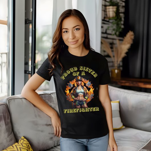 消防誇りを持った士の決断力の姉妹 Tシャツ