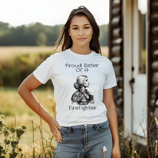 消防誇りを持った士の結果の姉妹 Tシャツ