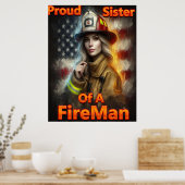 消防誇りを持った士の英雄の妹 ポスター (キッチン)