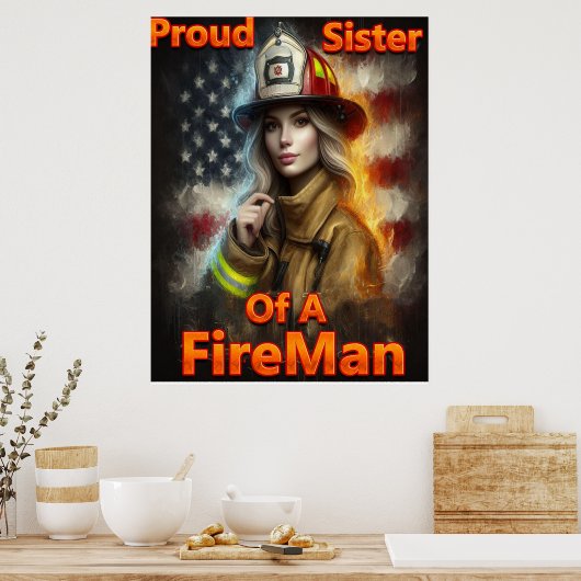 消防誇りを持った士の英雄の妹 ポスター (キッチン)