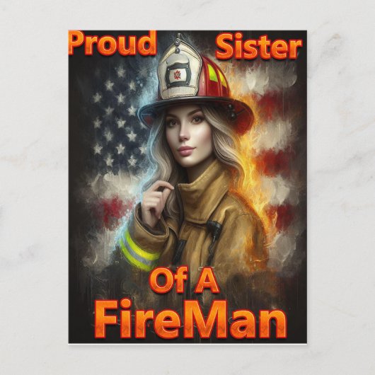 消防誇りを持った士の英雄の妹 ポストカード (正面)