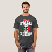 消防誇りを持った士イタリア国旗消防士 Tシャツ (正面フル)