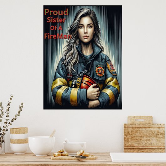消防誇りを持った士ロボットの姉妹 ポスター (キッチン)