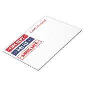 消防警察の救急車サンダー_コーブ ノートパッド (アングル)