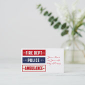 消防警察の救急車サンダー_コーブ 名刺 (スタンド正面)