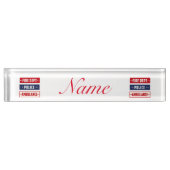 消防警察救急車Thunder_Cove デスクネームプレート (正面)