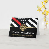 消防赤線旗消防士院卒業 カード (黄色い花)