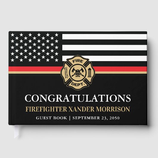 消防赤線旗消防士院卒業 ゲストブック (正面)