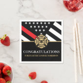 消防赤線旗消防士院卒業 スタンダードカクテルナプキン (インサイチュ)