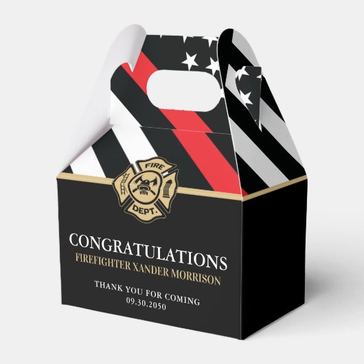 消防赤線旗消防士院卒業 フェイバーボックス (正面サイド)