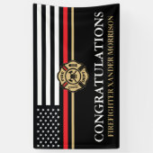 消防赤線旗消防士院卒業 横断幕 (縦)