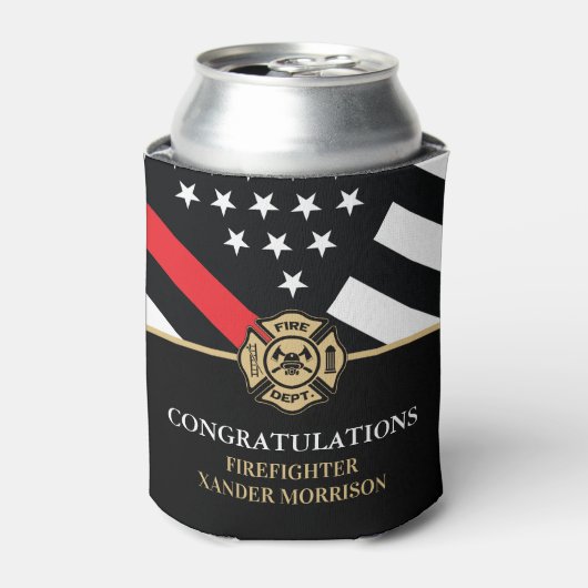 消防赤線消防士学校卒業 缶クーラー (缶正面)