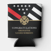 消防赤線消防士学校卒業 缶クーラー (正面)