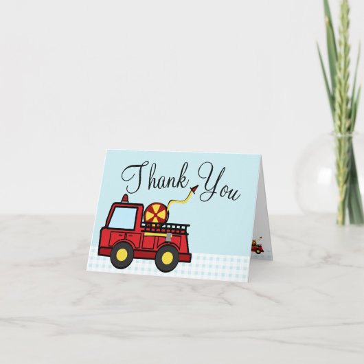 消防車ありがとう サンキューカード (正面)