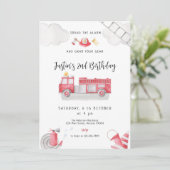 消防車が全ユニットを呼び出す誕生日ボーイ 招待状 (スタンド正面)