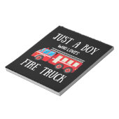 消防車が大好きな男の子だけ ノートパッド (回転)