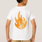 消防車だよ！消防士さん集合！男の子の誕生日 Tシャツ (裏面)