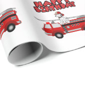 消防車とダルマチアンドッグハッピーバースデー ラッピングペーパー (ロールコーナー)