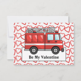 消防車とハート子のバレンタインデー 出欠カード