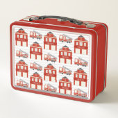 消防車と住宅金属弁当箱 メタルランチボックス (裏面)