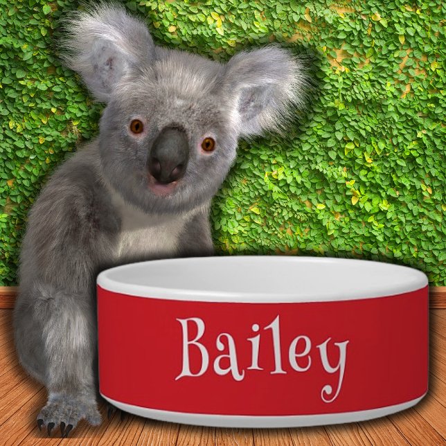 消防車と白シンプルいおもしろい名キャットドッグ ボウル (クリエイターアップロード済み)