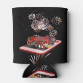 消防車のアートが出火した。 缶クーラー (裏面)