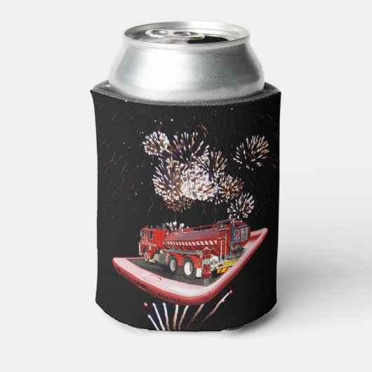 消防車のアートが出火した。 缶クーラー (缶裏面)