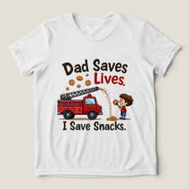 消防車のイラストがかわいい子供用Tシャツ トライブレンドＴシャツ