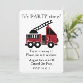 消防車のカスタム招待 招待状 (スタンド正面)