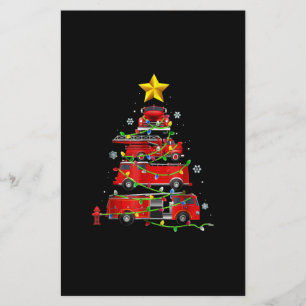 消防車のクリスマスツリー·メン·ウーマン チラシ