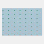 消防車のクリスマスパレード ラッピングペーパーシート (正面3)