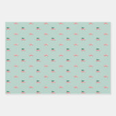 消防車のクリスマスパレード ラッピングペーパーシート (正面)