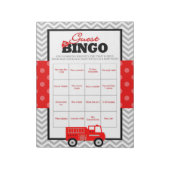 消防車のゲストビンゴベビーシャワーゲーム – 40パック ノートパッド (回転)