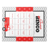 消防車のゲストビンゴベビーシャワーゲーム – 40パック ノートパッド (正面)