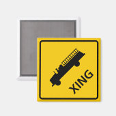 消防車のハイウェイ交差点サイン マグネット (正面/裏面)