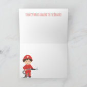 消防車のパーティーサンキューカード サンキューカード (内部)