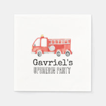 消防車のパーティーナプキン