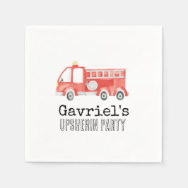 消防車のパーティーナプキン スタンダードカクテルナプキン