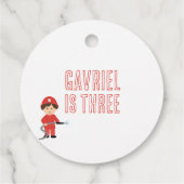 消防車のパーティーラベル フェイバータグ (裏面)