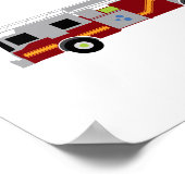 消防車のヒーロー緊急車両 ポスター (角)