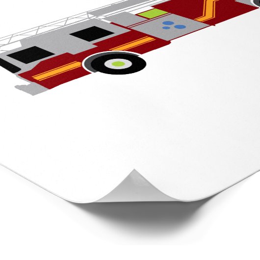 消防車のヒーロー緊急車両 ポスター (角)