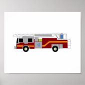 消防車のヒーロー緊急車両 ポスター (正面)