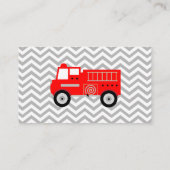消防車のベビーおむつラッフルインサートカード エンクロージャーカード (裏面)