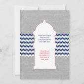 消防車のベビーベビーシャワー招待状、バックルーム 招待状 (裏面)